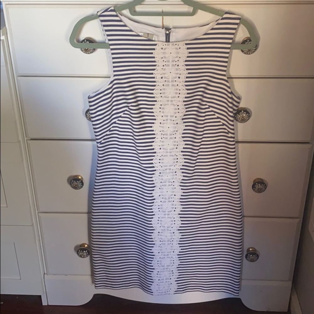 Ivy & Blu, stripped dress with lace